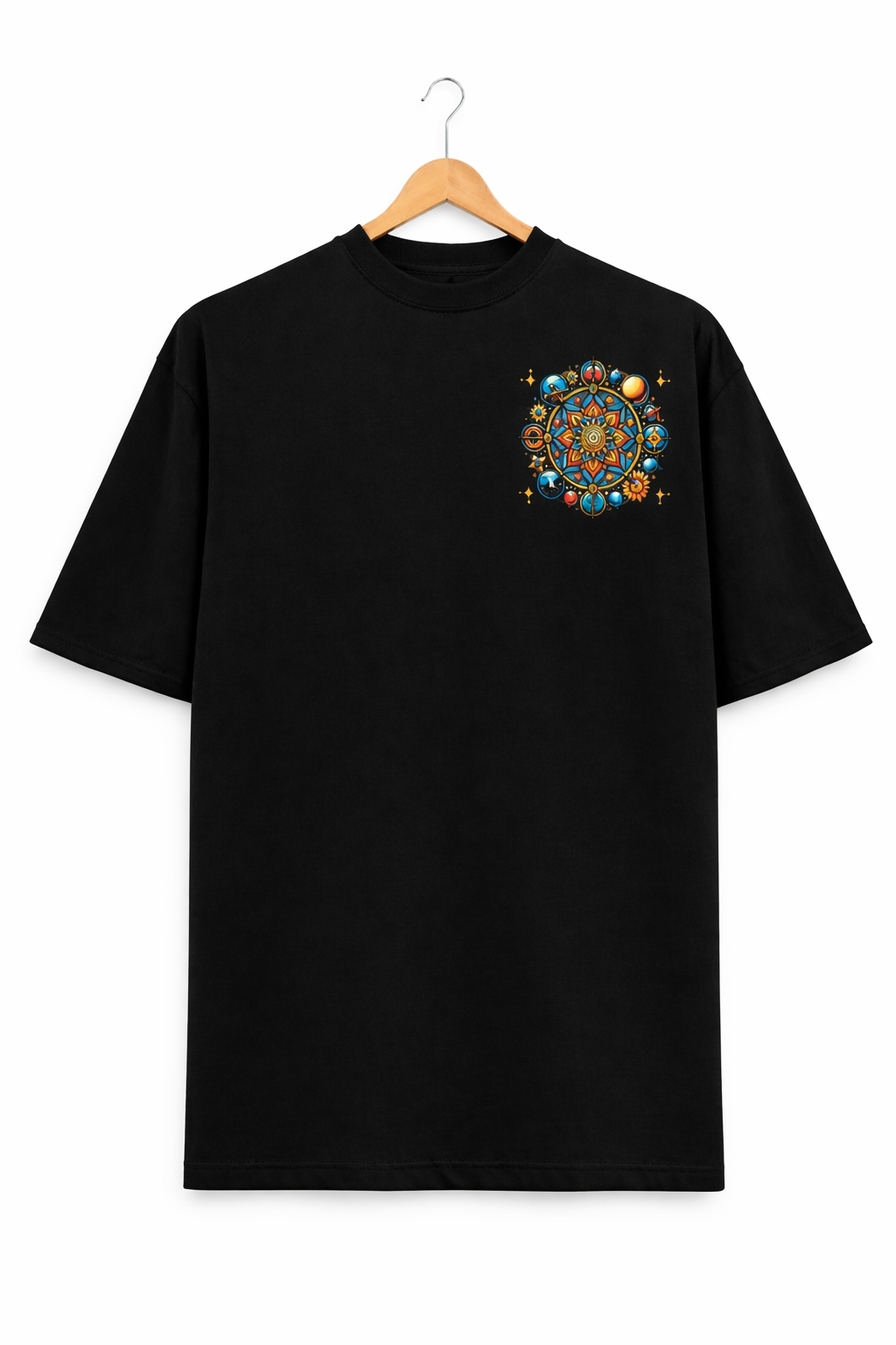 Brahmand Oversized T-Shirt – Cosmic Universe Graphic Back Print | Premium Streetwear Tee